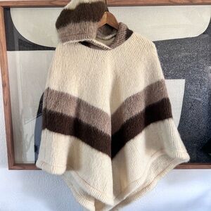 Hooded Wool Poncho